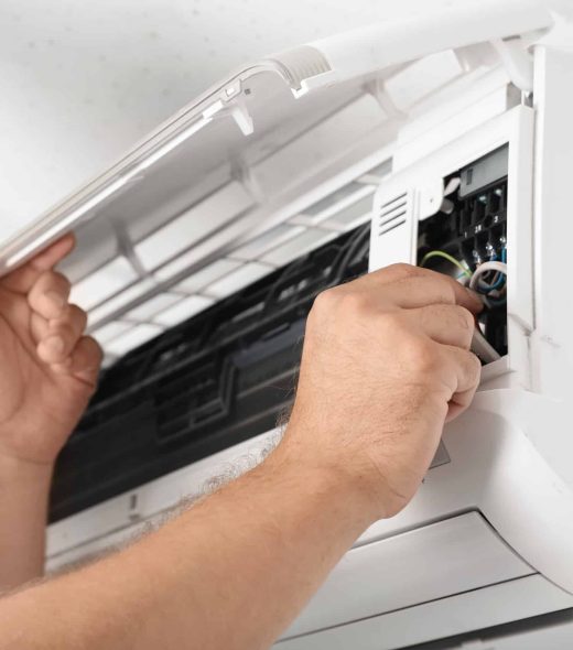 Male,Technician,Repairing,Air,Conditioner,Indoors